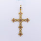 10k Solid Gold Diamond & Gemstone Infinity Cross Pendant - 60488