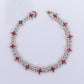 10k Solid Gold Diamond Gemstone 10.50mm Clover Infinity Bracelet - 20193