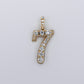 10k Solid Gold Center Pointer Diamond Number Pendants - 60492