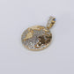 14k Solid Gold VS Diamond World Pendant  - 60497