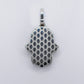 14k Solid White Gold VS1 Diamond Pave Hamsa Pendant - 60502