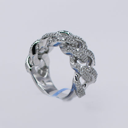 10k Solid Gold Diamond XL Heavy Cuban Ring - 30300