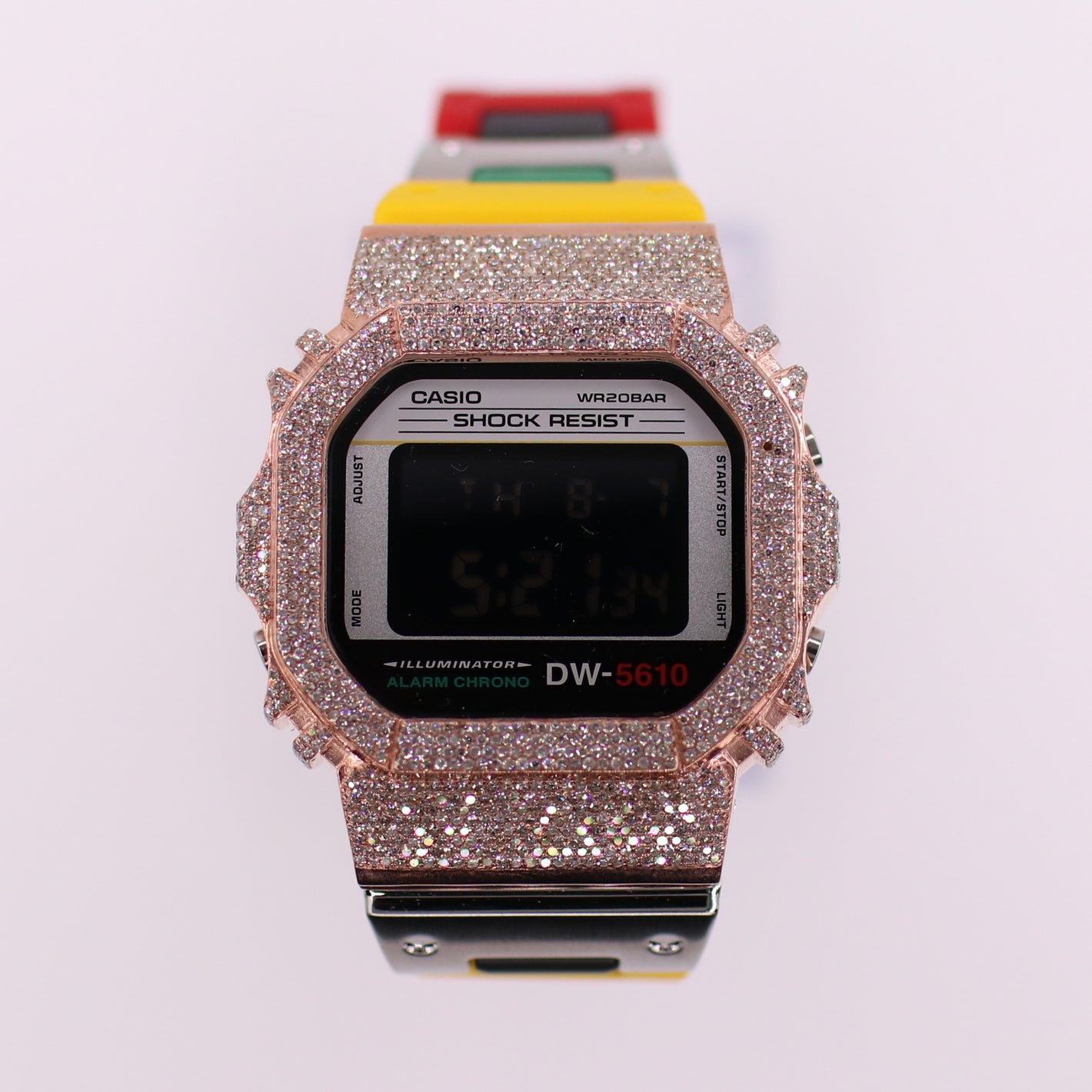 Diamond G-Shock DW-5610 - Multi Color Link Band  - 40073