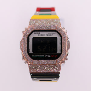 Diamond G-Shock DW-5610 - Multi Color Link Band  - 40073