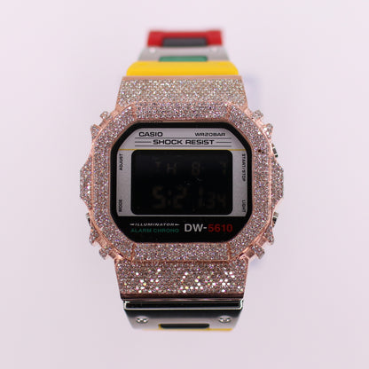 Diamond G-Shock DW-5610 - Multi Color Link Band  - 40073