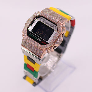 Diamond G-Shock DW-5610 - Multi Color Link Band  - 40073