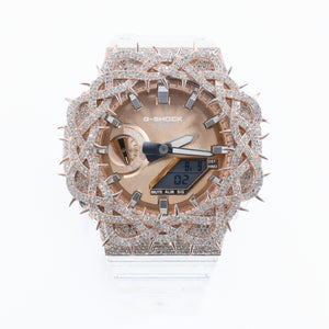 Diamond G-Shock GM2100 Custom Thorn Bezel - Clear Band - 40079