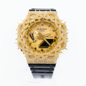 Diamond G-Shock GM2100 Custom Thorn Bezel - Black Band - 40078