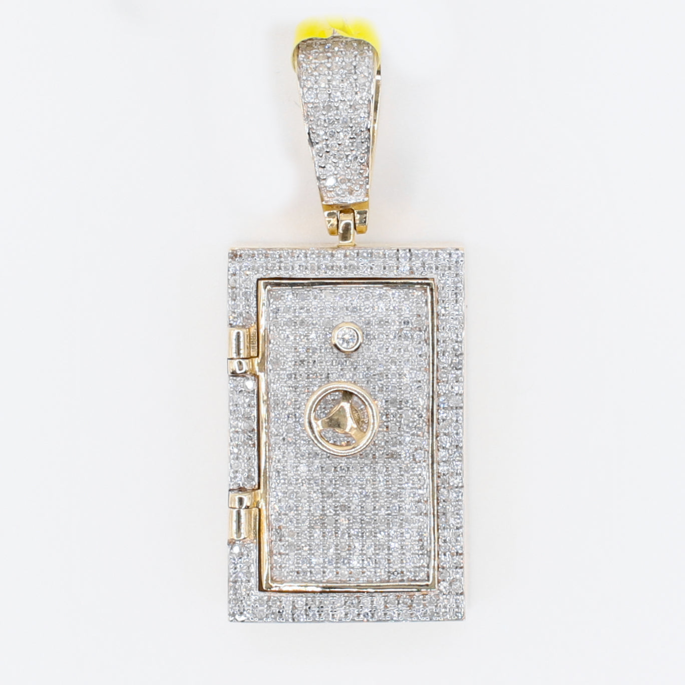 10k Solid Gold 1.00ct Diamond Vault Safe Pendant- 60506
