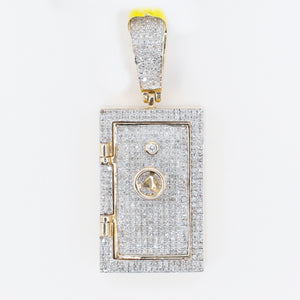 10k Solid Gold 1.00ct Diamond Vault Safe Pendant- 60506