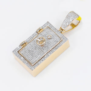 10k Solid Gold 1.00ct Diamond Vault Safe Pendant- 60506