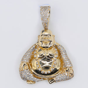 14k Solid Gold Diamond Buddha Pendant -60511