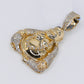 14k Solid Gold Diamond Buddha Pendant -60511