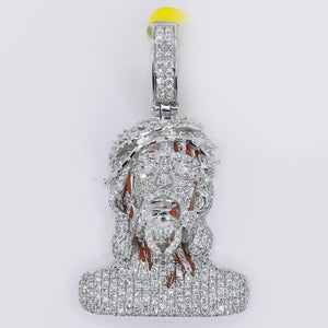 10k Solid Gold Diamond Bleeding Jesus Head Pendant - 60509