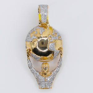 10k Solid Gold Diamond Your World Pendant -60512