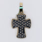 10k Solid Gold Lab Diamond Chandelier Baguette 3D Cross Pendant -60517
