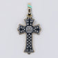 10k Solid Gold Lab Diamond Emerald Cross Pendant -60520