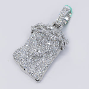 10k Solid Gold Lab Diamond Bustdown Jesus head Pendant -60523