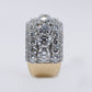 14k Solid Gold Lab Diamond Jumbo XL 50 Pointer Men's Band - 30303