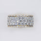 14k Solid Gold Lab Diamond Pave Cluster Men's Band - 30304