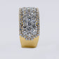 14k Solid Gold Lab Diamond Pave Cluster Men's Band - 30304