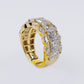 10k Solid Gold Lab Diamond Princess Pointer Men's Band - 30301