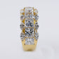 10k Solid Gold Lab Diamond Princess Pointer Men's Band - 30301