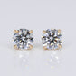14k Solid Gold Lab Diamond 4.06ct Solitaire Earrings - 50275