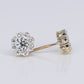 14k Solid Gold Lab Diamond 7.5mm Cluster Earrings - 50278