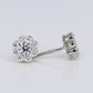 14k Solid Gold Lab Diamond 7.5mm Cluster Earrings - 50278