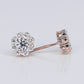 14k Solid Gold Lab Diamond 7.5mm Cluster Earrings - 50278