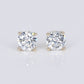14k Solid Gold Lab Diamond 1.5ct Solitaire Earrings - 50276