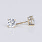 14k Solid Gold Lab Diamond 1.5ct Solitaire Earrings - 50276