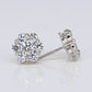 14k Solid Gold Lab Diamond 10mm Flower Earrings - 50277