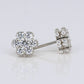 14k Solid Gold Lab Diamond 8.5mm 3D Flower Pave Earrings - 50274