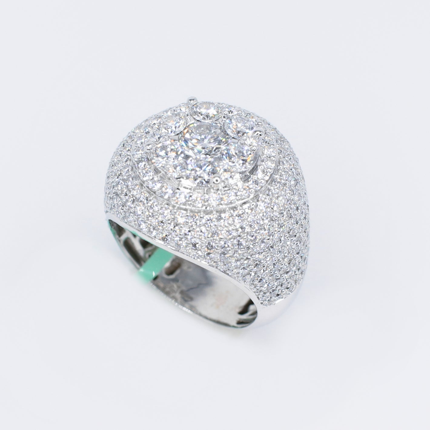 10k Solid Gold Lab Diamond Dome Cluster Men's Ring - 30308