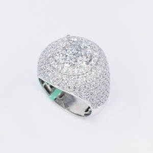 10k Solid Gold Lab Diamond Dome Cluster Men's Ring - 30308
