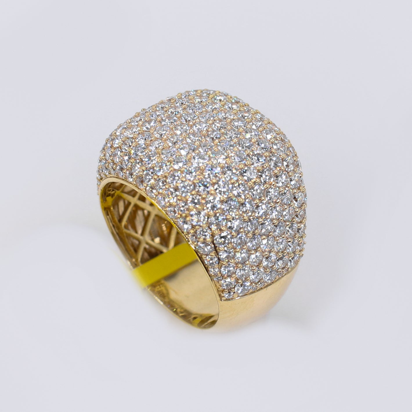 10k Solid Gold Lab Diamond Pave Cushion Men's Ring - 30305
