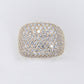 10k Solid Gold Lab Diamond Pave Cushion Men's Ring - 30305