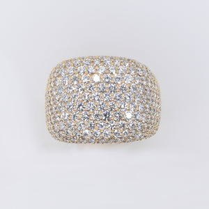 10k Solid Gold Lab Diamond Pave Cushion Men's Ring - 30305