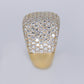 10k Solid Gold Lab Diamond Pave Cushion Men's Ring - 30305