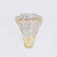 10k Solid Gold Lab Diamond Pointer Cluster Men's Ring - 30306