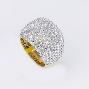 10k Solid Gold Lab Diamond Upside-down Pave Cushion Men's Ring - 30307