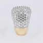 10k Solid Gold Lab Diamond Upside-down Pave Cushion Men's Ring - 30307