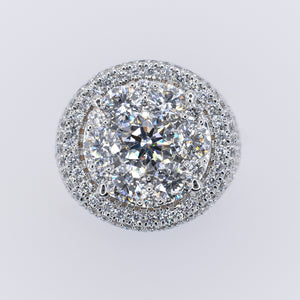 10k Solid Gold Lab Diamond XL Pointer Cluster Men's Ring - 30311