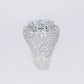 10k Solid Gold Lab Diamond XL Pointer Cluster Men's Ring - 30311