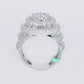 10k Solid Gold Lab Diamond Alternating Baguette Pave Men's Ring - 30310