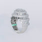 10k Solid Gold Lab Diamond Alternating Baguette Pave Men's Ring - 30310