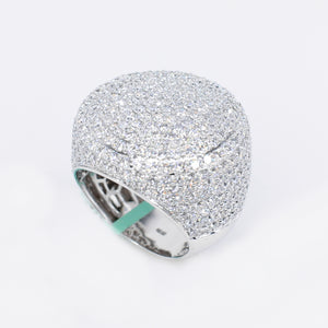10k Solid Gold Lab Diamond Bustdown Pave Men's Ring - 30309