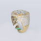 10k Solid Gold Lab Diamond Pointer Cluster Men's Ring - 30306